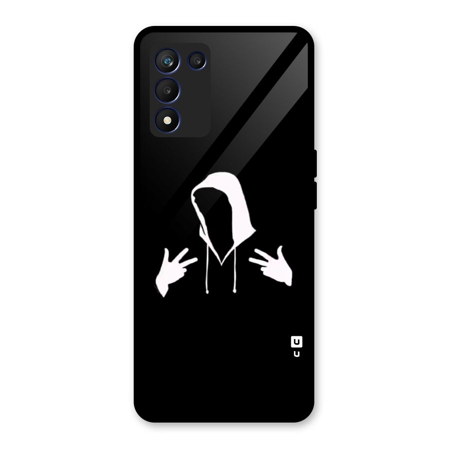 Cool Hoodie Silhouette Glass Back Case for Realme 9 5G Speed