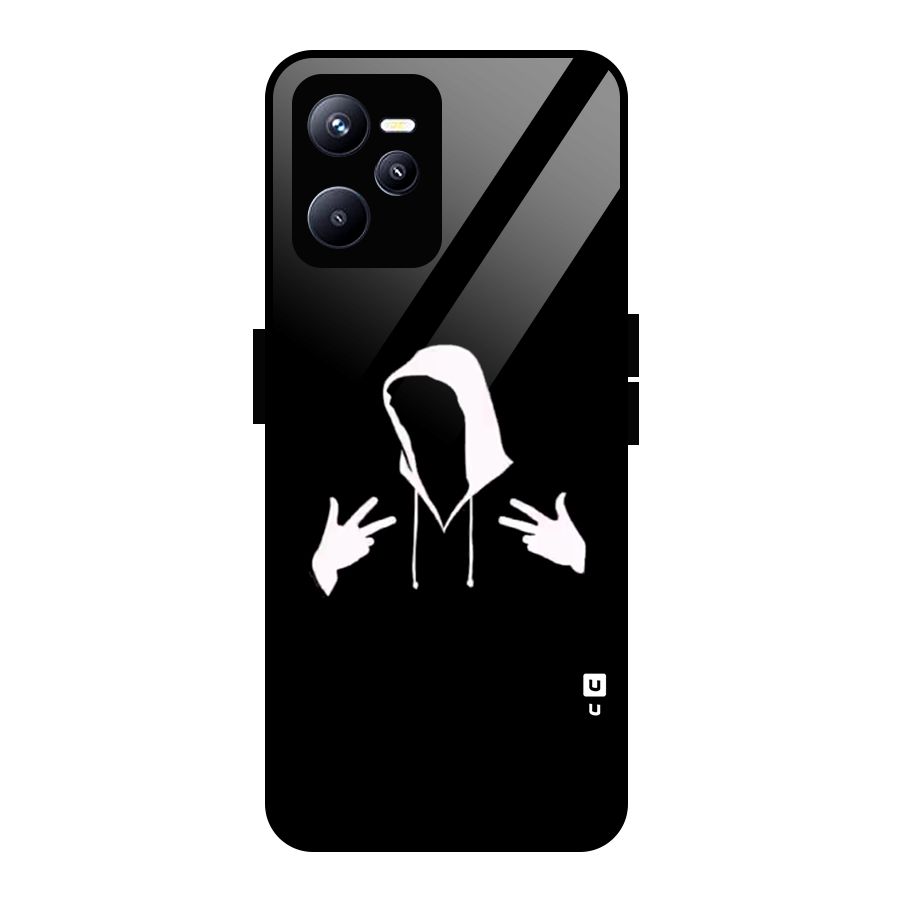 Cool Hoodie Silhouette Glass Back Case for Realme C35