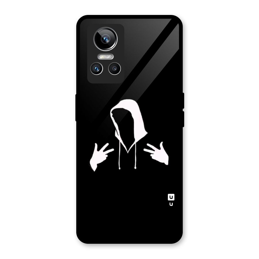 Cool Hoodie Silhouette Glass Back Case for Realme GT Neo 3