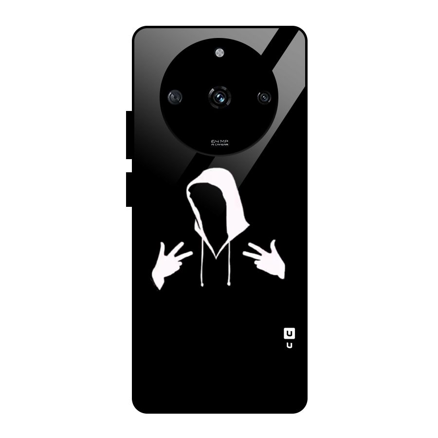 Cool Hoodie Silhouette Glass Back Case for Realme Narzo 60 5G