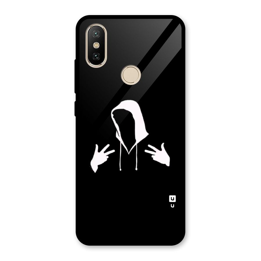 Cool Hoodie Silhouette Glass Back Case for Redmi A2