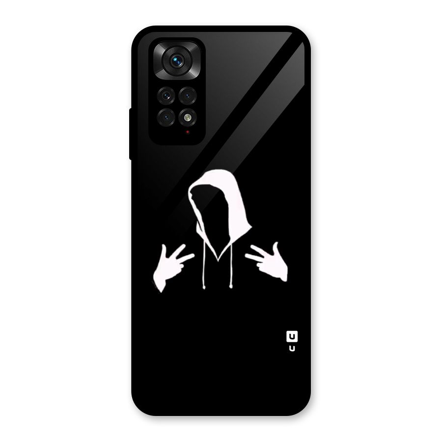 Cool Hoodie Silhouette Glass Back Case for Redmi Note 11S
