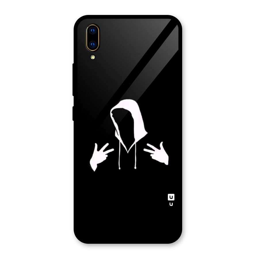 Cool Hoodie Silhouette Glass Back Case for Vivo V11 Pro