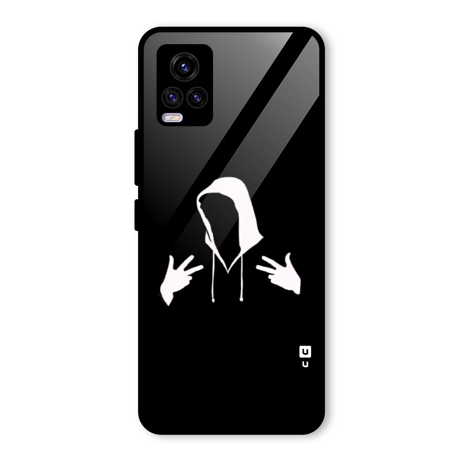 Cool Hoodie Silhouette Glass Back Case for Vivo V20 2021