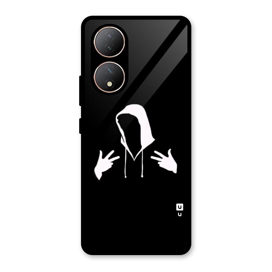 Cool Hoodie Silhouette Glass Back Case for Vivo Y100A
