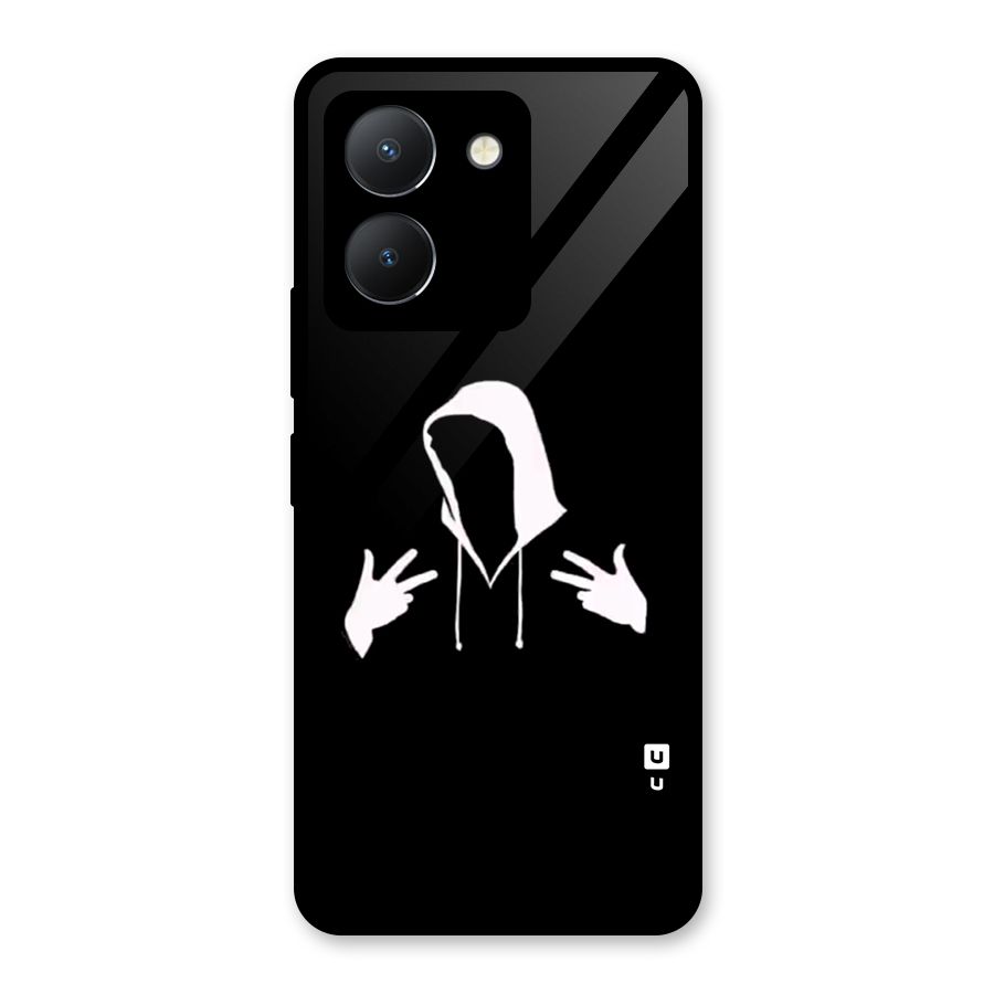 Cool Hoodie Silhouette Glass Back Case for Vivo Y36