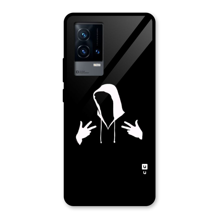 Cool Hoodie Silhouette Glass Back Case for iQOO 9 5G