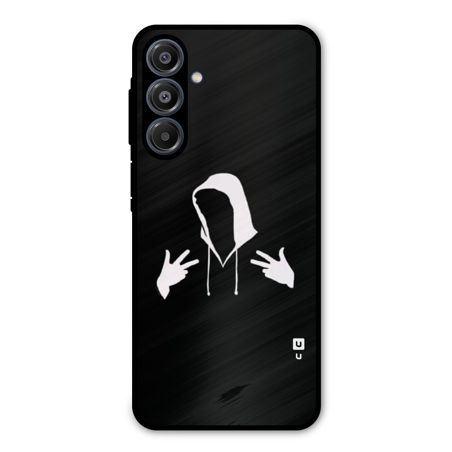 Cool Hoodie Silhouette Metal Back Case for Galaxy A16 5G