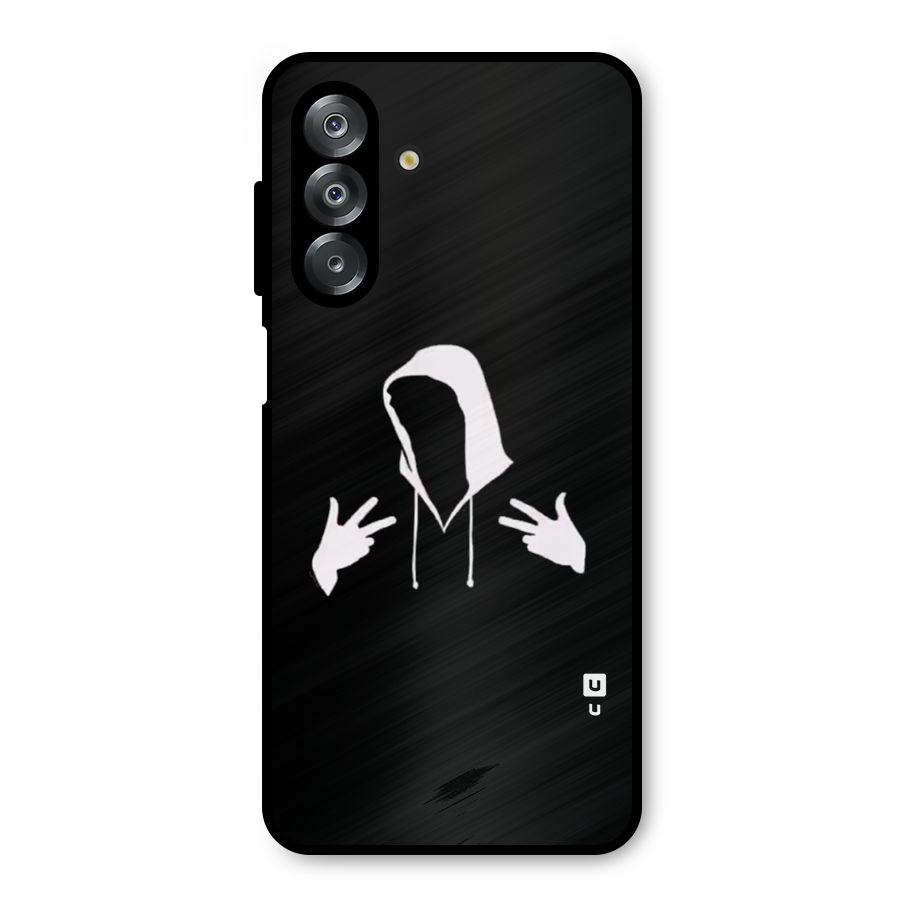 Cool Hoodie Silhouette Metal Back Case for Galaxy A26
