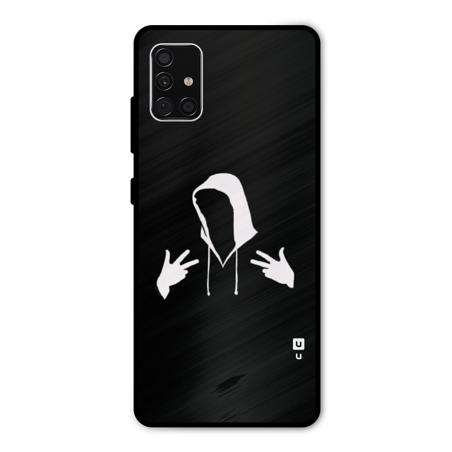 Cool Hoodie Silhouette Metal Back Case for Galaxy A51