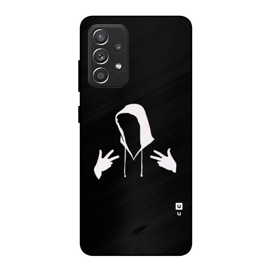 Cool Hoodie Silhouette Metal Back Case for Galaxy A52