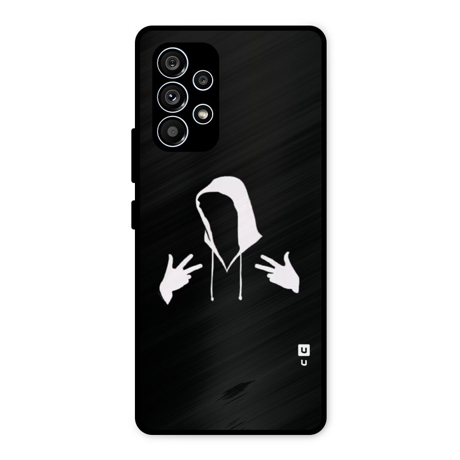 Cool Hoodie Silhouette Metal Back Case for Galaxy A53 5G