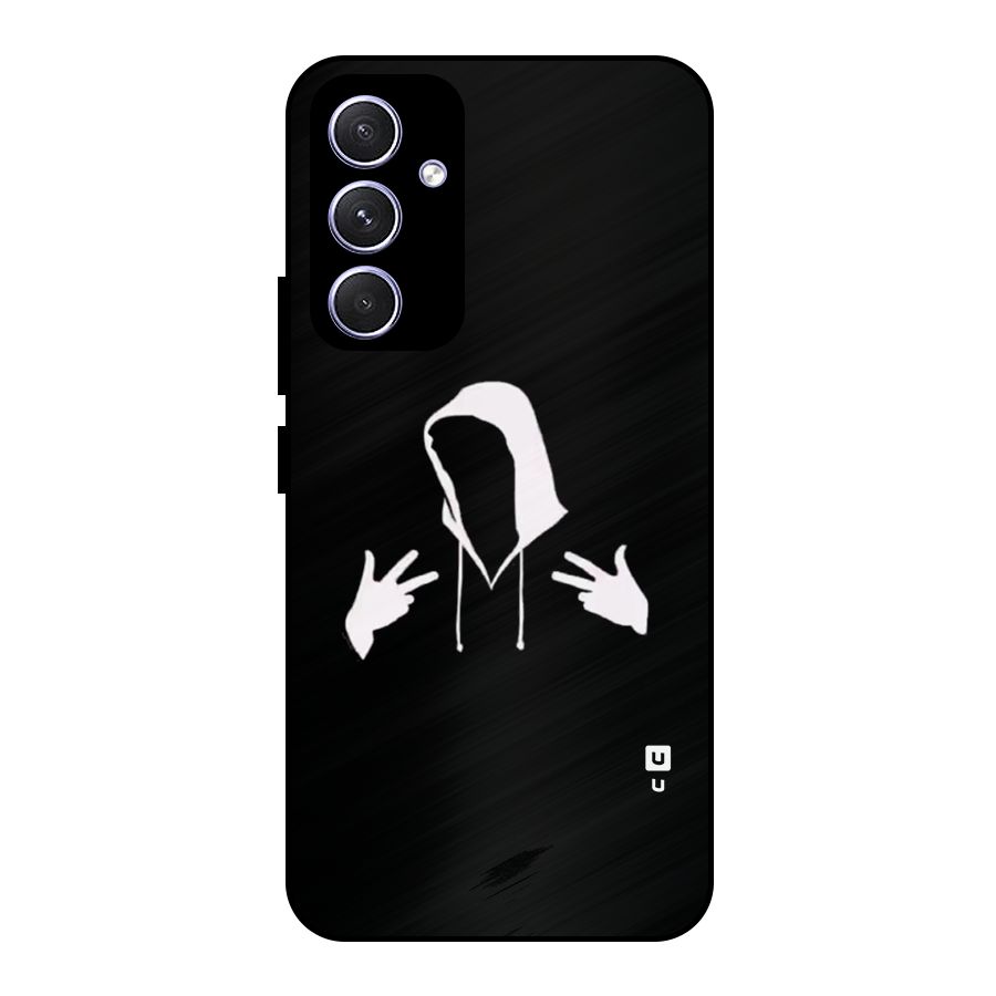 Cool Hoodie Silhouette Metal Back Case for Galaxy A54