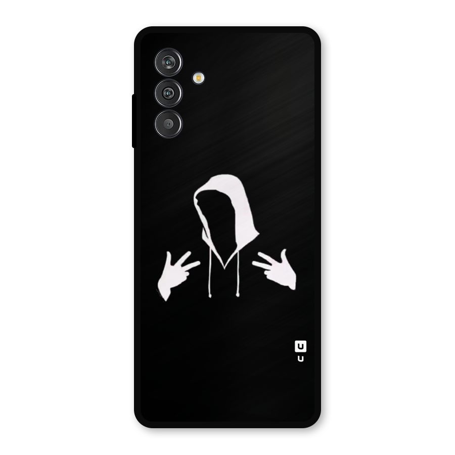 Cool Hoodie Silhouette Metal Back Case for Galaxy F13