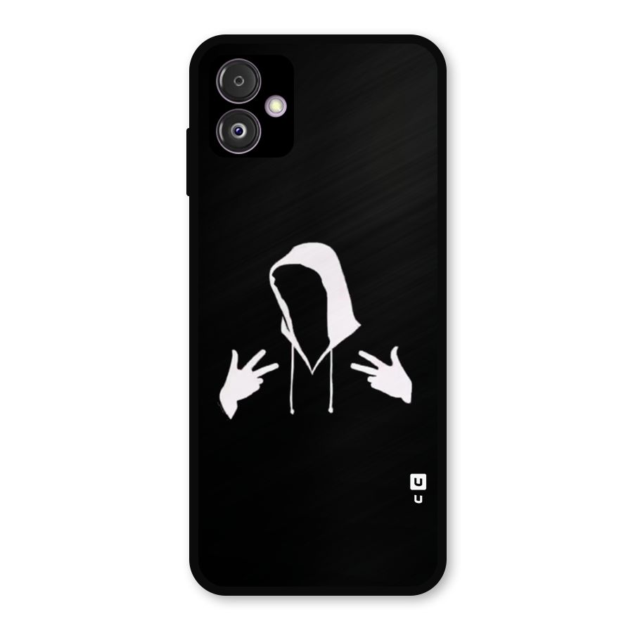 Cool Hoodie Silhouette Metal Back Case for Galaxy F14
