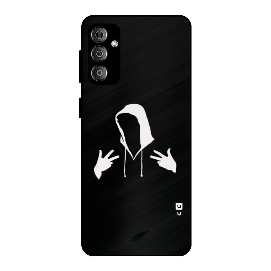 Cool Hoodie Silhouette Metal Back Case for Galaxy F23