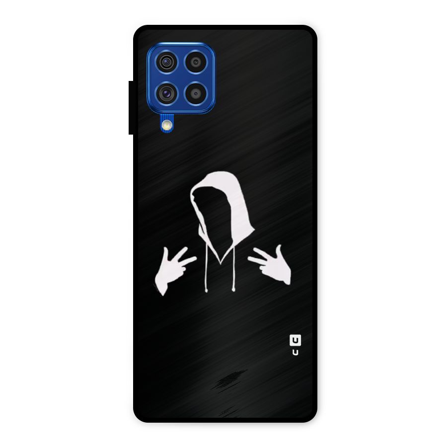 Cool Hoodie Silhouette Metal Back Case for Galaxy F62