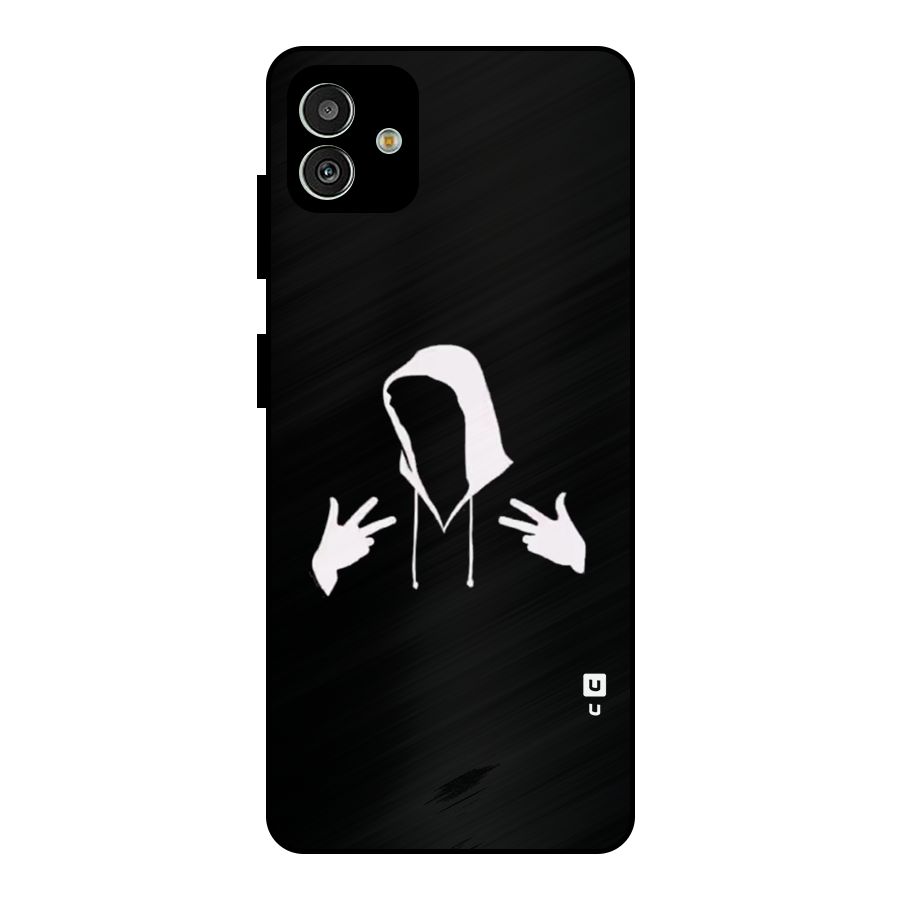 Cool Hoodie Silhouette Metal Back Case for Galaxy M13 5G