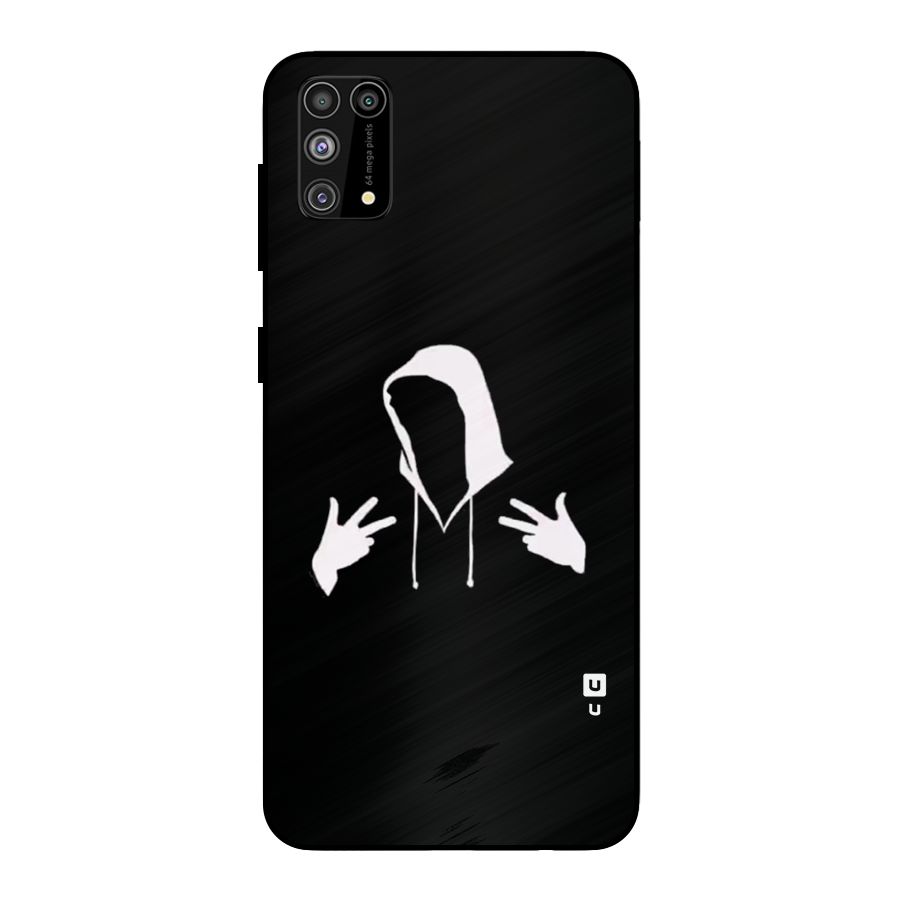 Cool Hoodie Silhouette Metal Back Case for Galaxy M31