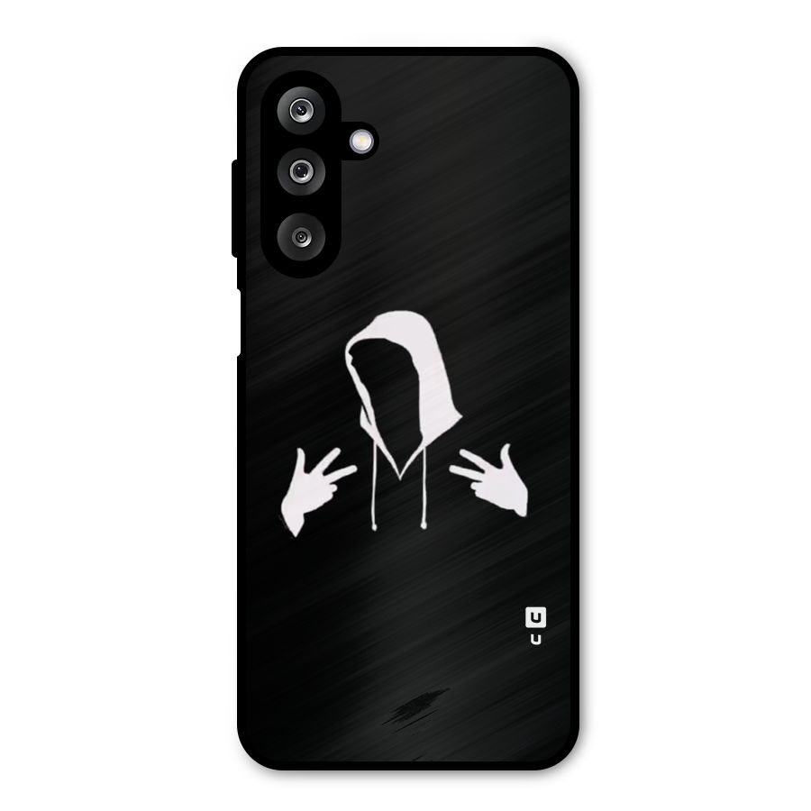 Cool Hoodie Silhouette Metal Back Case for Galaxy M36