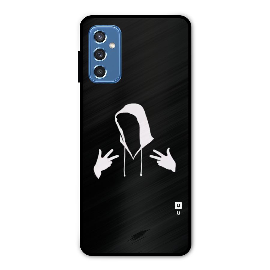 Cool Hoodie Silhouette Metal Back Case for Galaxy M52 5G