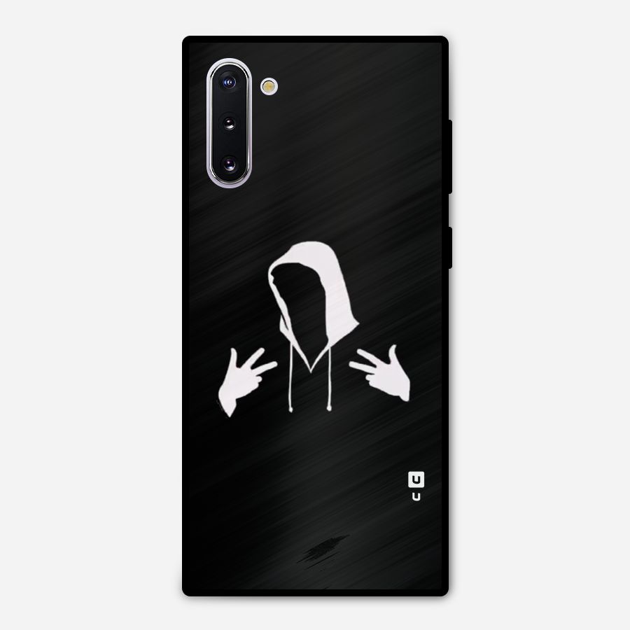 Cool Hoodie Silhouette Metal Back Case for Galaxy Note 10