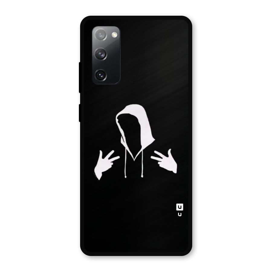 Cool Hoodie Silhouette Metal Back Case for Galaxy S20 FE 5G