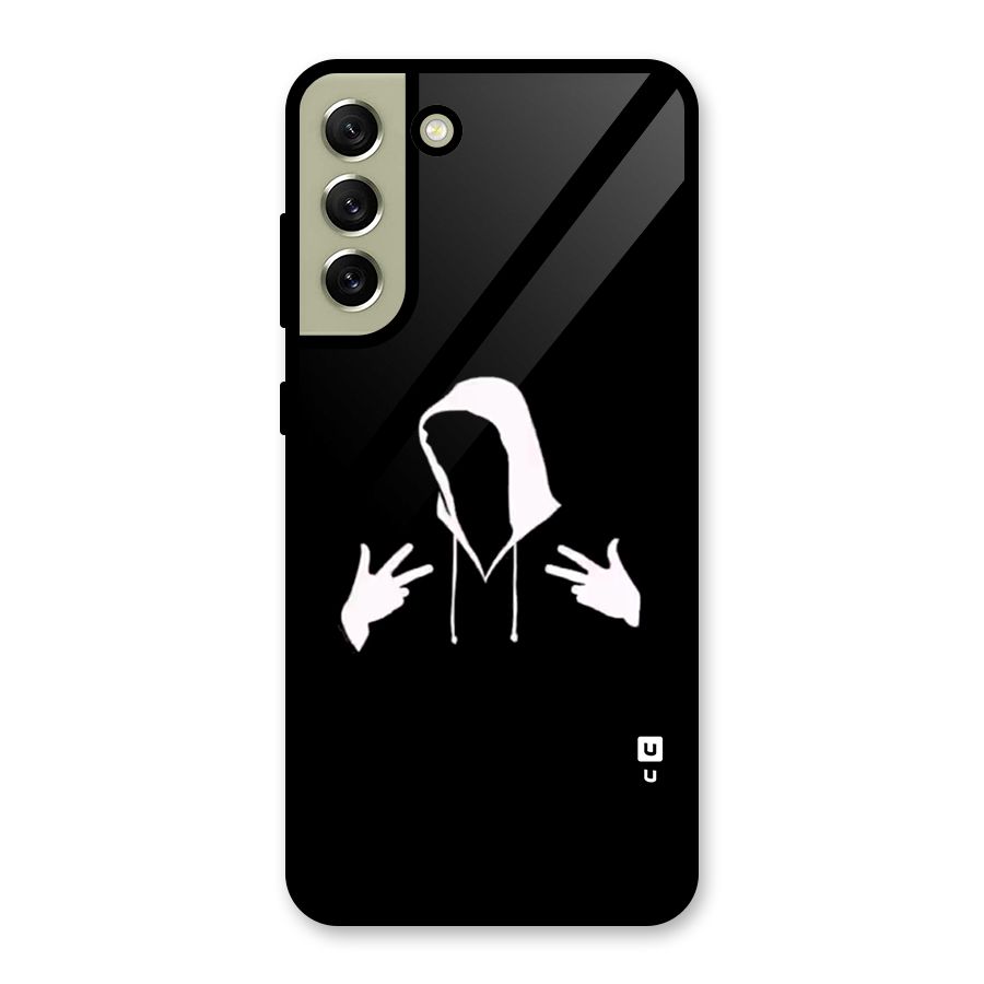 Cool Hoodie Silhouette Metal Back Case for Galaxy S21 FE 5G (2023)