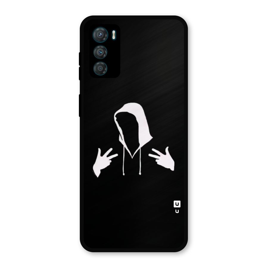 Cool Hoodie Silhouette Metal Back Case for Moto G42