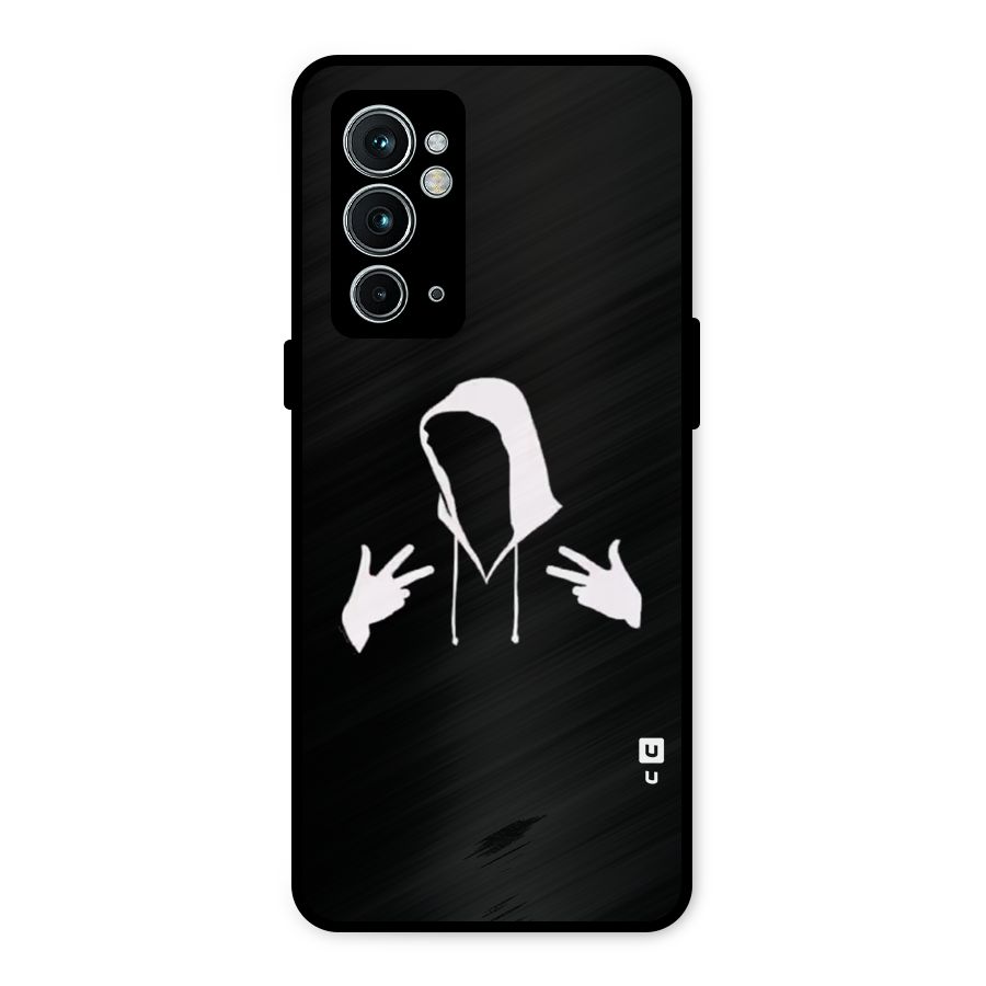 Cool Hoodie Silhouette Metal Back Case for OnePlus 9RT 5G