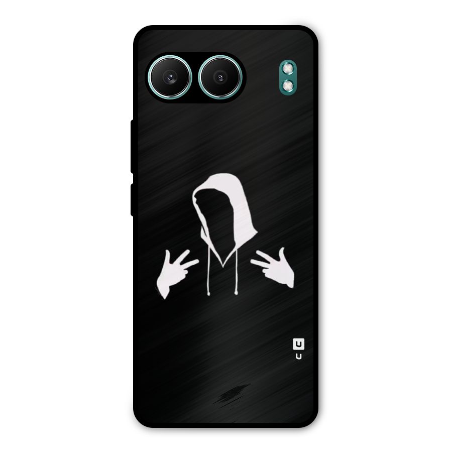 Cool Hoodie Silhouette Metal Back Case for OnePlus Nord 4