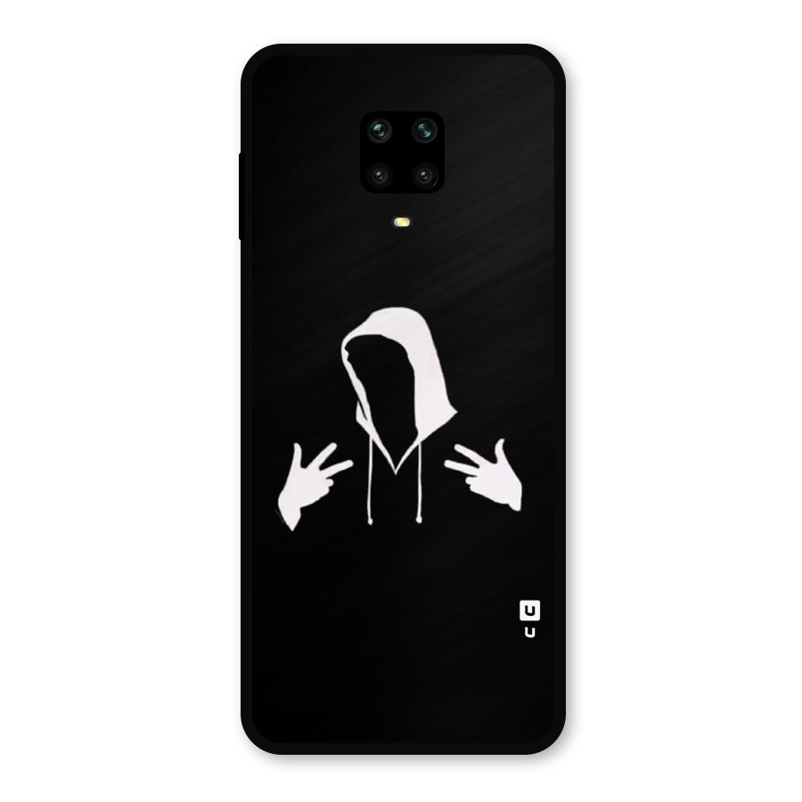 Cool Hoodie Silhouette Metal Back Case for Poco M2