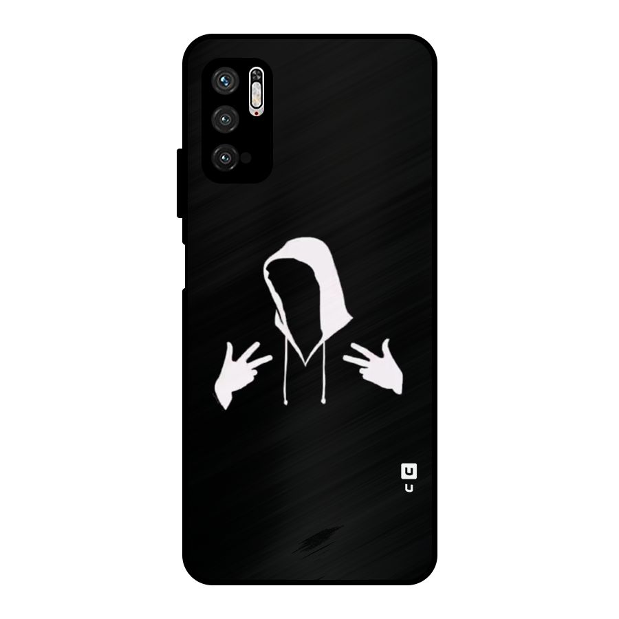 Cool Hoodie Silhouette Metal Back Case for Poco M3 Pro 5G