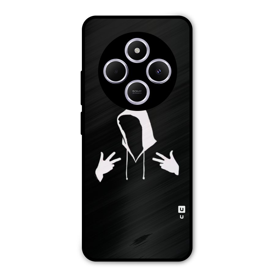 Cool Hoodie Silhouette Metal Back Case for Poco M7
