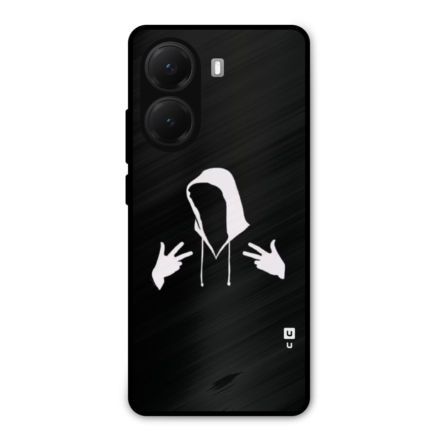 Cool Hoodie Silhouette Metal Back Case for Poco X7 Pro