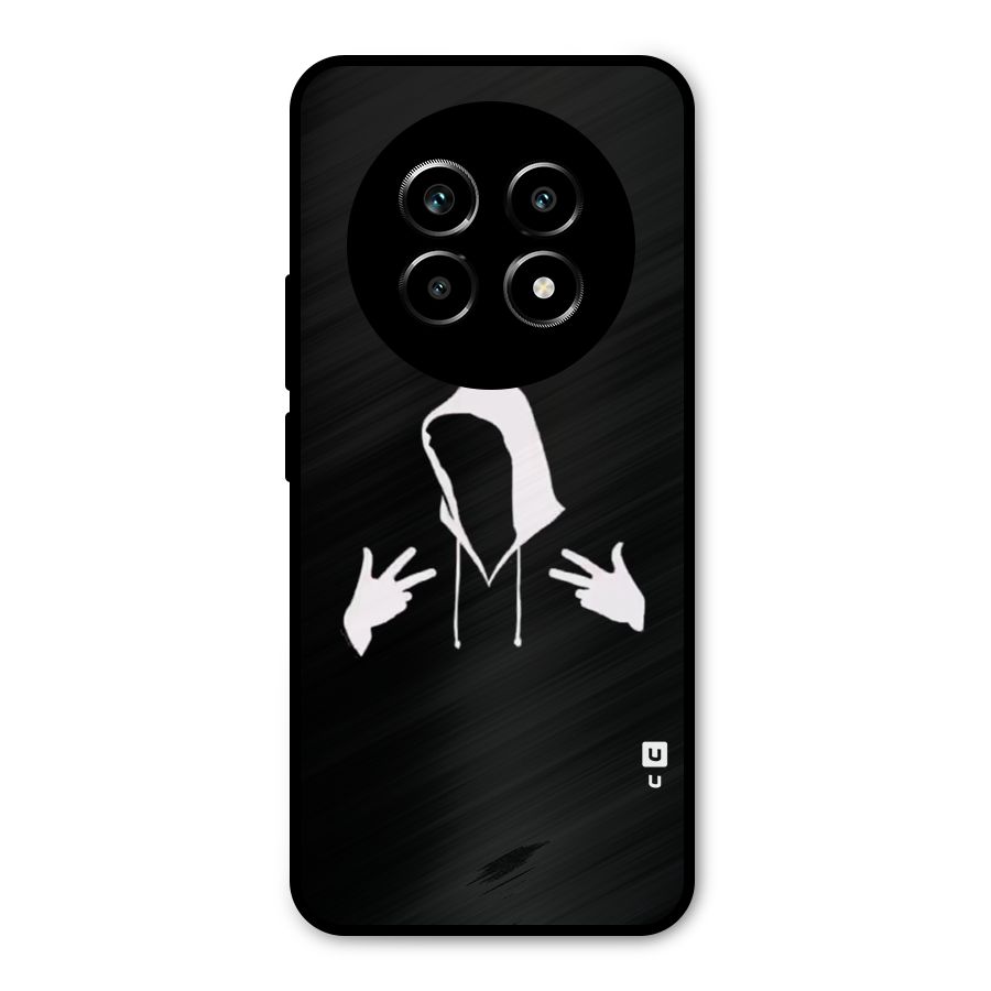 Cool Hoodie Silhouette Metal Back Case for Realme 14 Pro Lite
