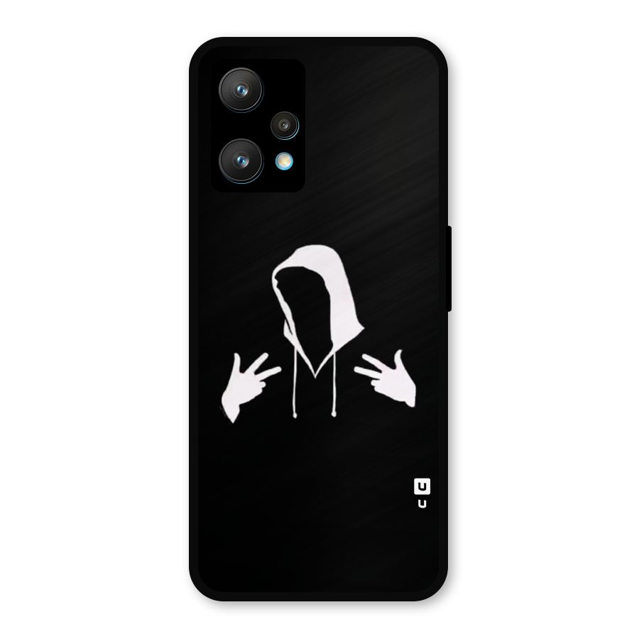 Cool Hoodie Silhouette Metal Back Case for Realme 9 Pro Plus 5G