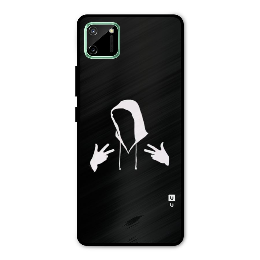 Cool Hoodie Silhouette Metal Back Case for Realme C11