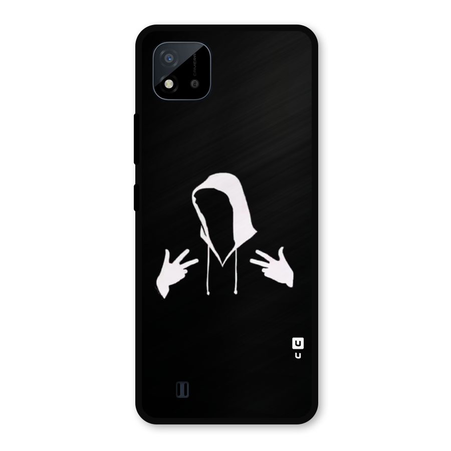 Cool Hoodie Silhouette Metal Back Case for Realme C11 2021