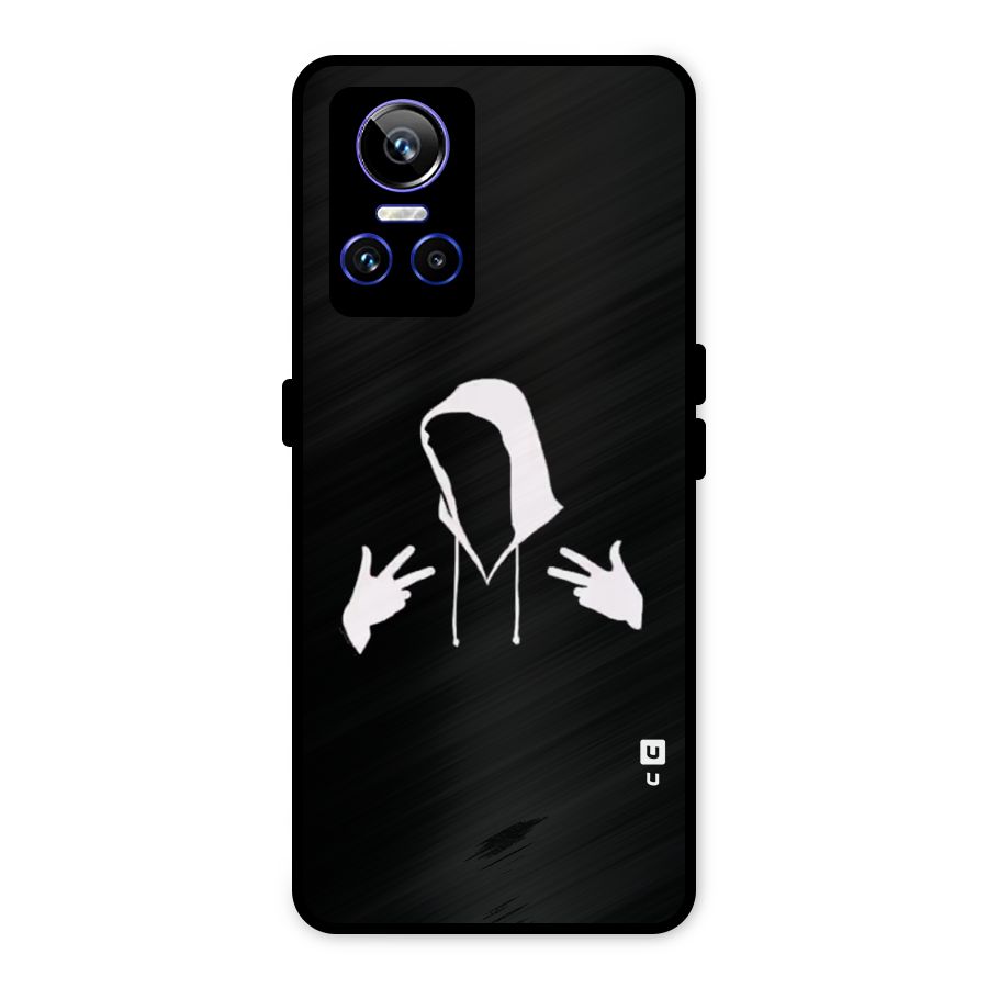 Cool Hoodie Silhouette Metal Back Case for Realme GT Neo 3