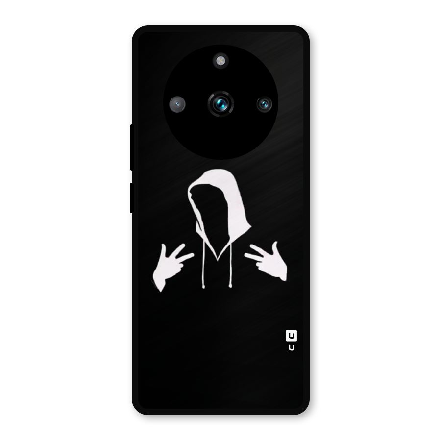 Cool Hoodie Silhouette Metal Back Case for Realme Narzo 60 Pro