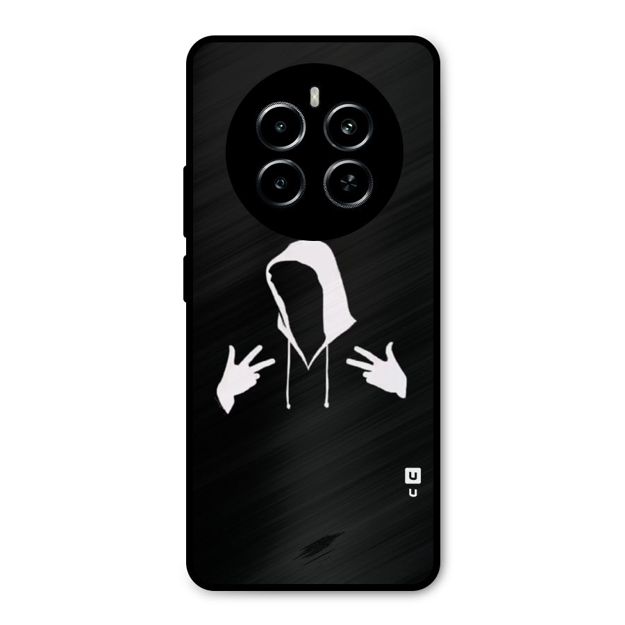 Cool Hoodie Silhouette Metal Back Case for Realme P1