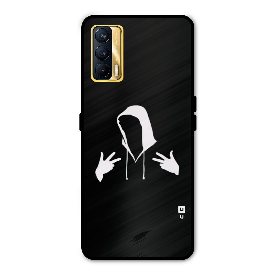 Cool Hoodie Silhouette Metal Back Case for Realme X7