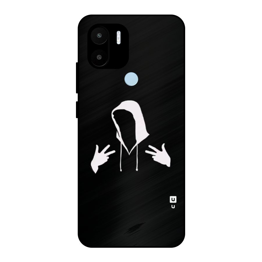 Cool Hoodie Silhouette Metal Back Case for Redmi A2+