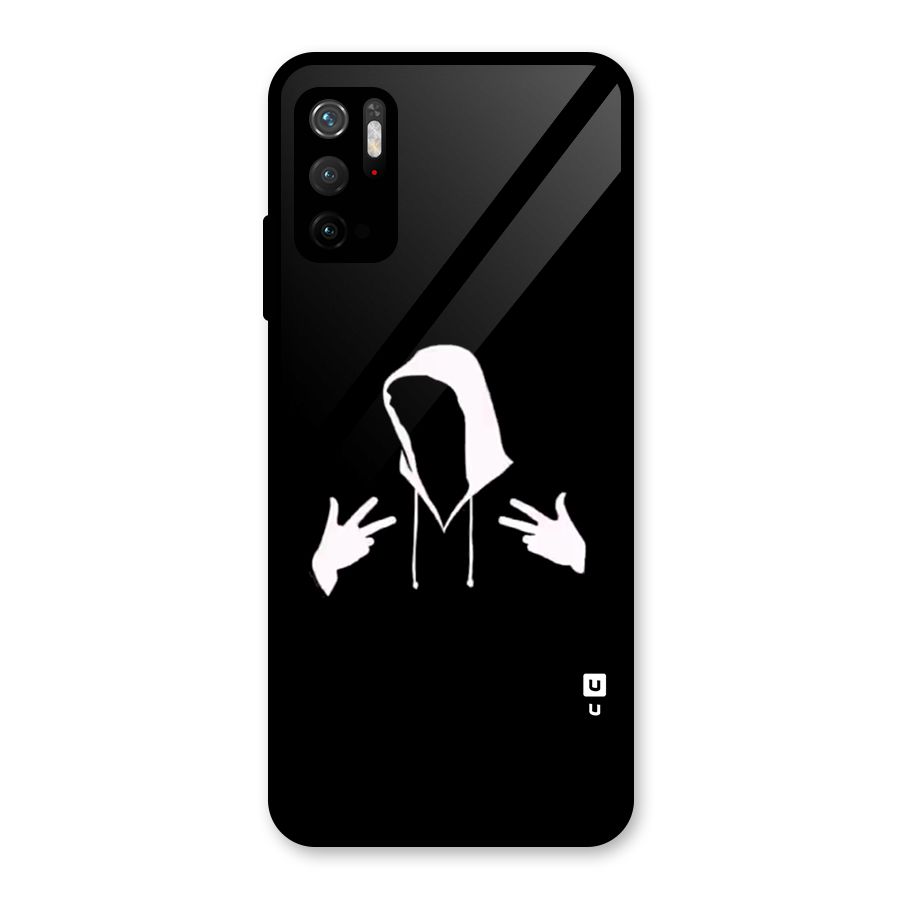 Cool Hoodie Silhouette Metal Back Case for Redmi Note 10T 5G