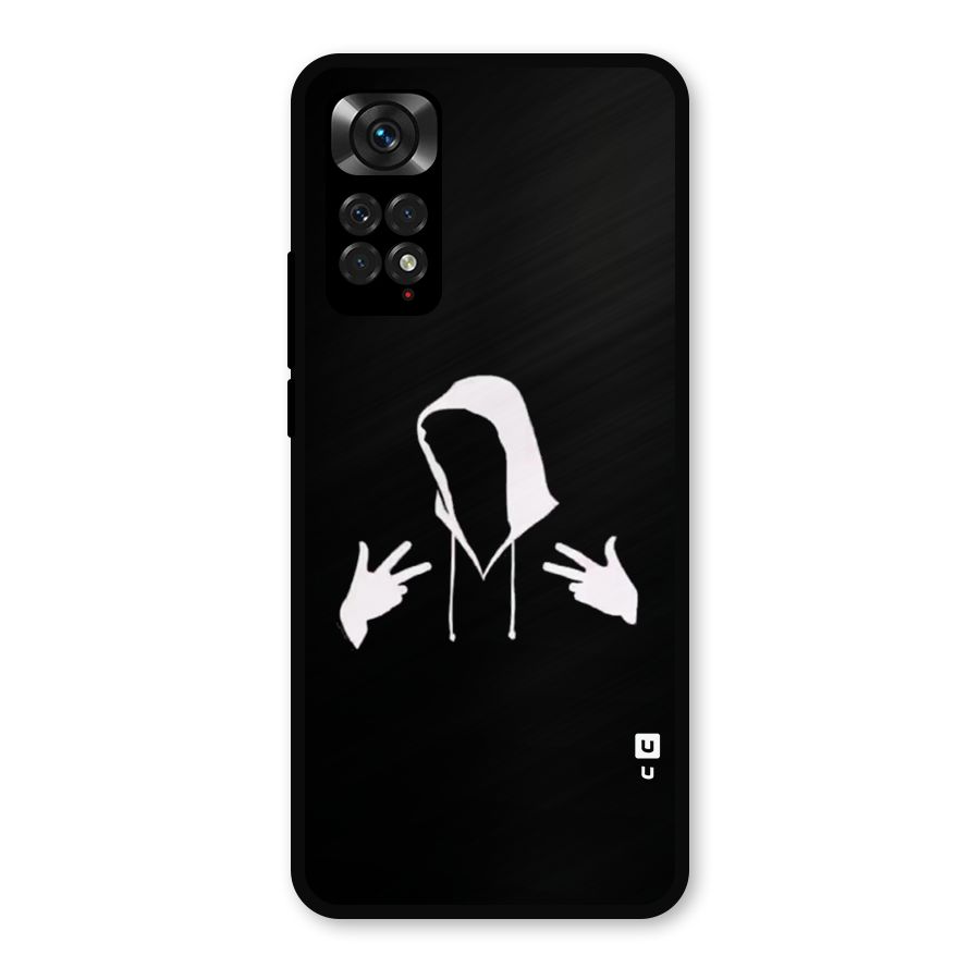 Cool Hoodie Silhouette Metal Back Case for Redmi Note 11s