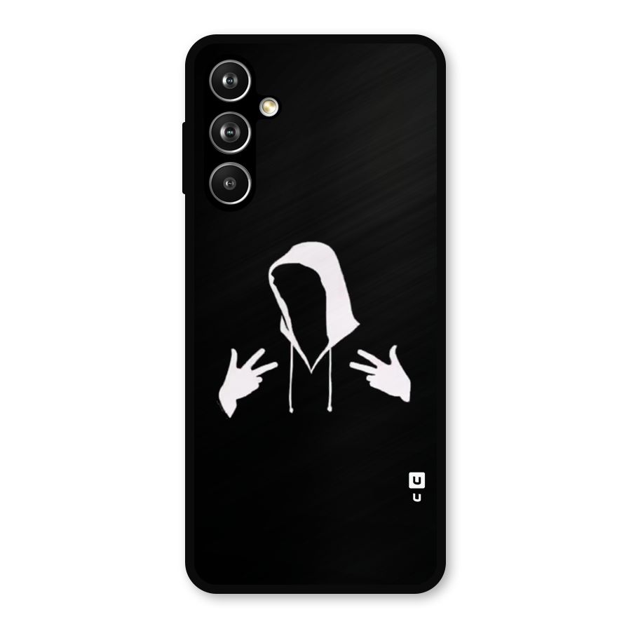 Cool Hoodie Silhouette Metal Back Case for Samsung Galaxy M54