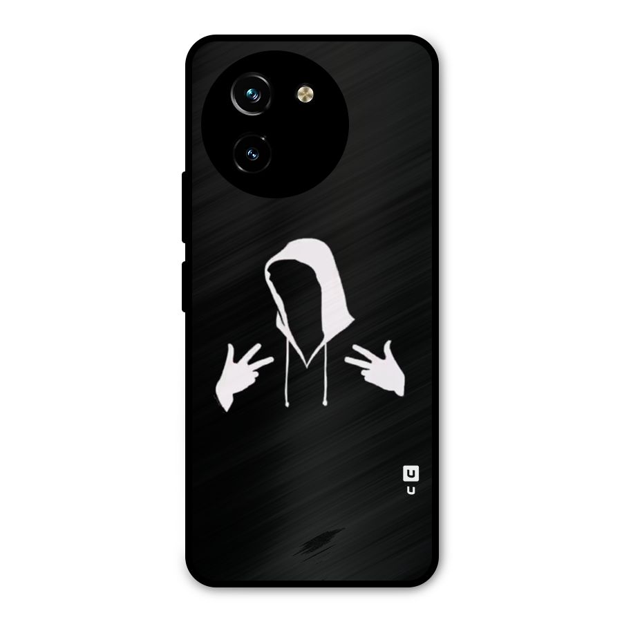 Cool Hoodie Silhouette Metal Back Case for Vivo T3x