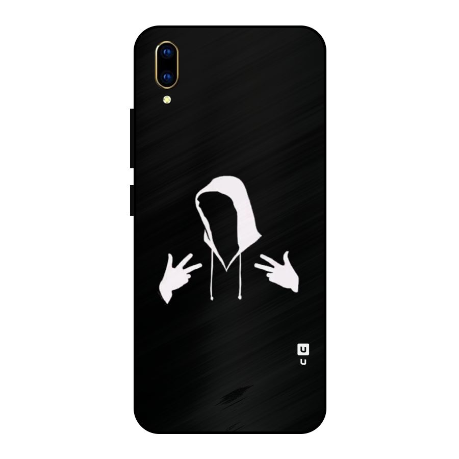 Cool Hoodie Silhouette Metal Back Case for Vivo V11 Pro