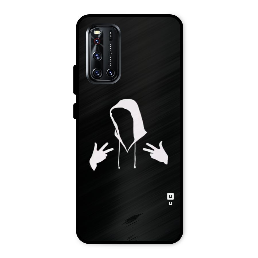 Cool Hoodie Silhouette Metal Back Case for Vivo V19